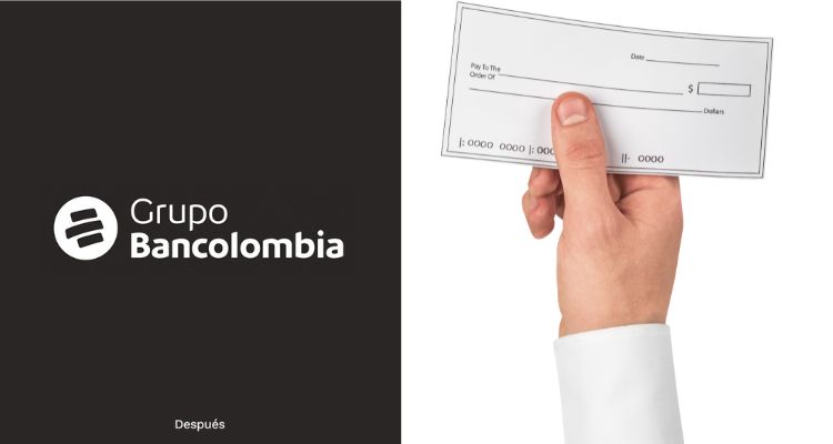 Cambiar un cheque en Bancolombia